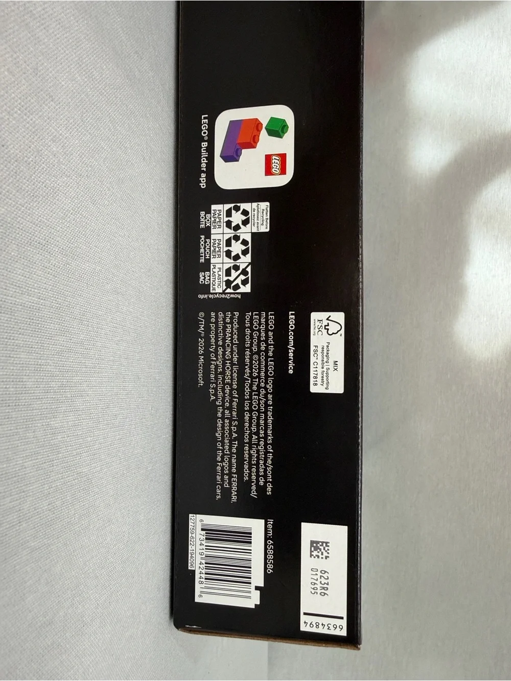 Lego Technic Ferrari 488 Pista Building Set